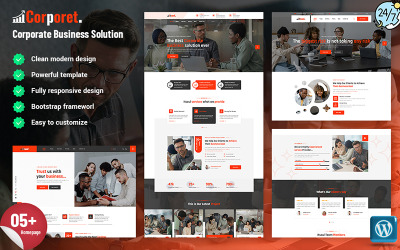 Corporet – Vállalati üzleti megoldás WordPress téma