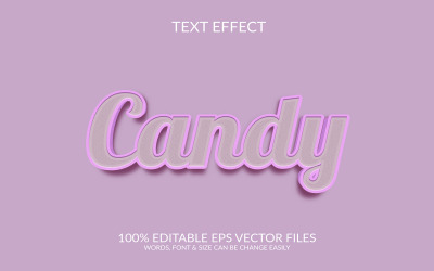 Godis 3D vektor helt redigerbar Eps Text Effect Illustration