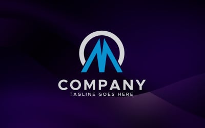 M harfi simgesi simgesi logo tasarımı