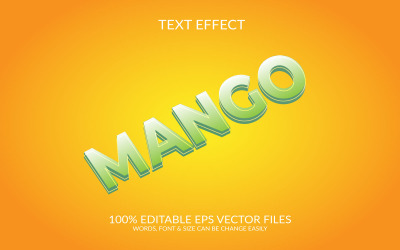 Mango 3D Fully Editable Vector Text Effect Template