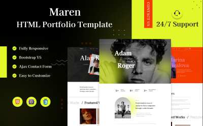 Maren – HTML-шаблон портфоліо