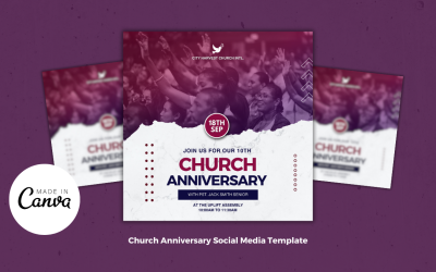 Modello per l&amp;#39;anniversario della chiesa