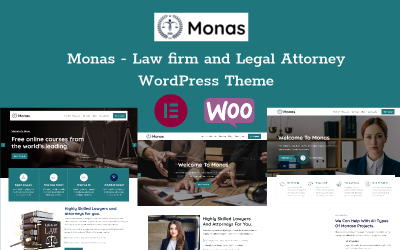 Monas - Advokátní kancelář a právní zástupce WordPress Téma