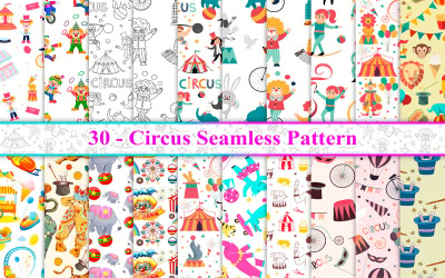 Circus Seamless Pattern, Circus Pattern
