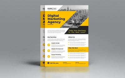 Corporate Flyer Design Vector Template