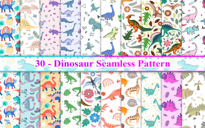Dinosaurie sömlösa mönster, dinosaurier mönster, djur sömlösa mönster