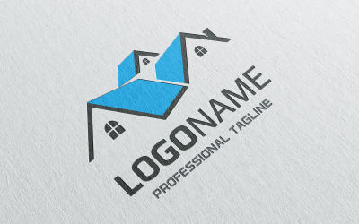 Huis, modern huis, onroerend goed logo sjabloon