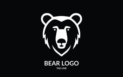 Modern Bear Head Logo Template