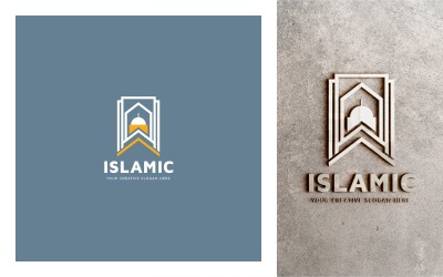 Plantilla de diseño de logotipo islámico moderno