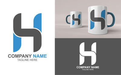 Modernes H-Buchstaben-Logo-Vorlagendesign.