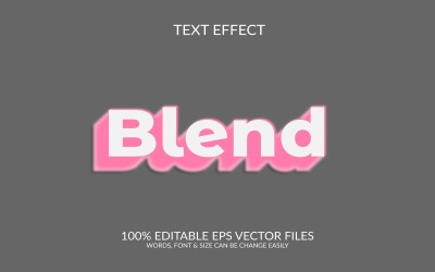 Blanda redigerbar vektor Eps-texteffektdesignmall