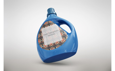 Blue Detergent Packaging Mockup