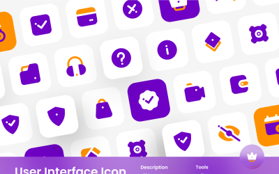 Conjunto de iconos de interfaz de usuario estilo bicolor relleno 2