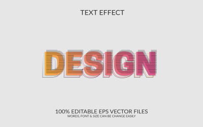 Design 3D-redigerbar 3d-texteffektmallillustration
