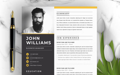 Design CV modificabile in formato modello di curriculum moderno