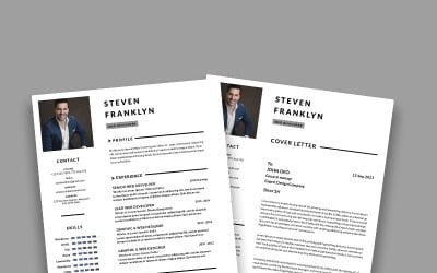 Modern resume template design. PSD