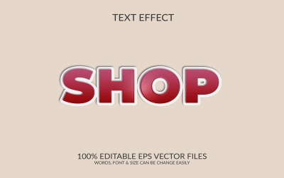 Handla 3D-redigerbar vektor Eps-texteffektmallillustration