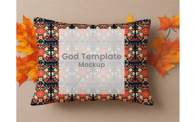 Fall Autumn Pillow Mockup #05