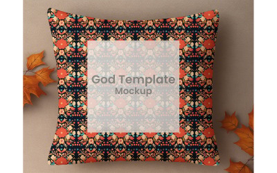 Fall Autumn Pillow Mockup #06