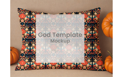 Fall Autumn Pillow Mockup #09