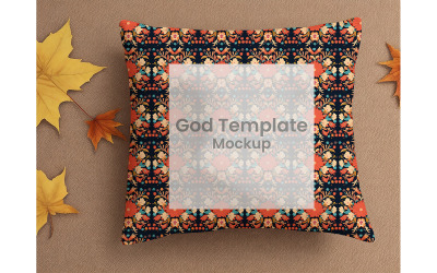 Fall Autumn Pillow Mockup #11