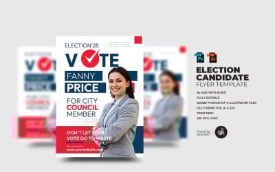 Folleto de candidato electoral Template_V10