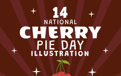 14 National Cherry Pie Day Ilustrace