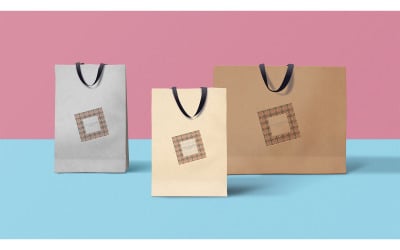 Maquete de sacolas de compras - Maquete de sacolas de compras