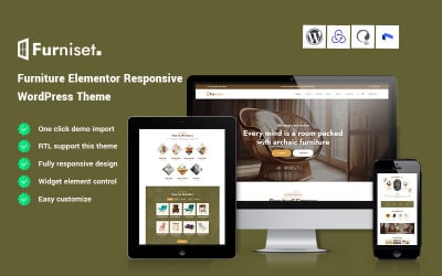 Furniset — тема WordPress для Elementor мебели