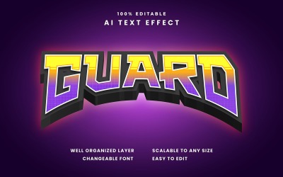Guard redigerbar texteffekt