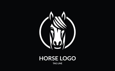 Logotipo icónico del símbolo de la cabeza de caballo