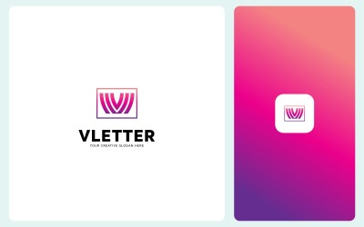 Moderne V-Letter-Logo-Design-Vorlage