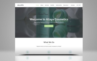 Plantilla de aterrizaje HTML Bootstrap de Allaya Cosmetics