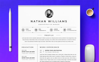 Resume Template For Word, Modern Resume, Simple Resume Design