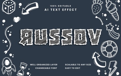 Russov redigerbar texteffekt