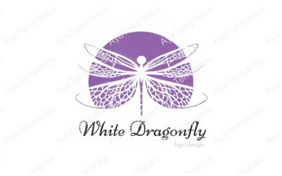 Witte libel logo ontwerp