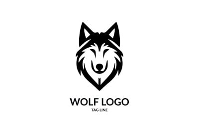 Wolf Head Symbol Logo Template