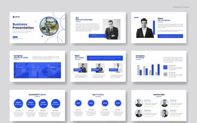 Plantilla de diapositivas de presentación empresarial. Uso para infografías, presentación principal moderna.