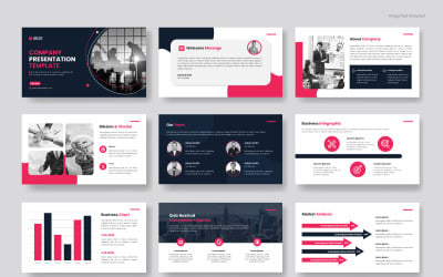 Modello di diapositive di presentazione aziendale creativa da utilizzare per infografiche
