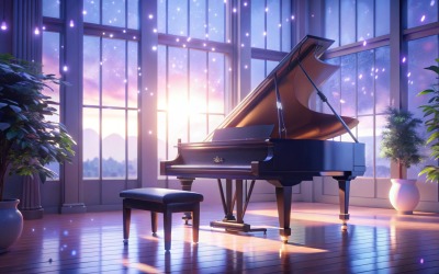 Eenvoudig inspirerend filmisch pianonummer