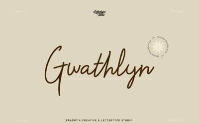 Gwathlyn Beauty Monoline-Schriftart