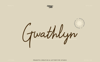 Gwathlyn schoonheid monoline lettertype