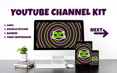 Modèle de kit de branding de chaîne YouTube 2