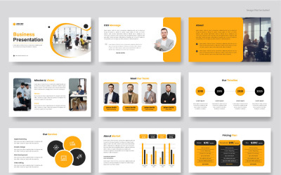 Modello di diapositive di presentazione aziendale creativa professionale