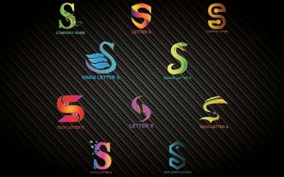 Modelo de logotipo da letra S para todas as empresas e marcas