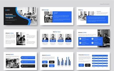 Plantilla de diapositivas de presentación empresarial creativa. Uso para presentaciones de Keynote modernas.