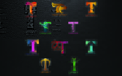 Szablon logo litery T dla wszystkich firm i marek