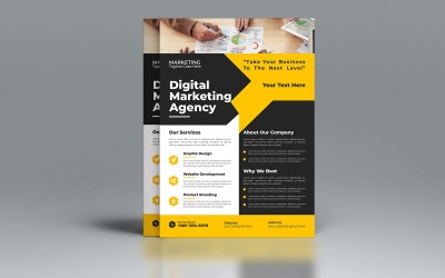 Business Agency Flyer vektor malldesign