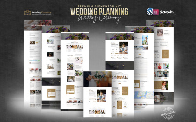 Cerimônia de casamento - Kit Elementor Pro para planejador de casamento e eventos