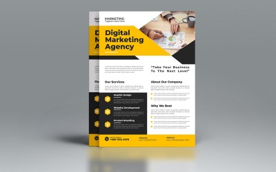 Design-Vorlage für neue Business-Agentur-Flyer